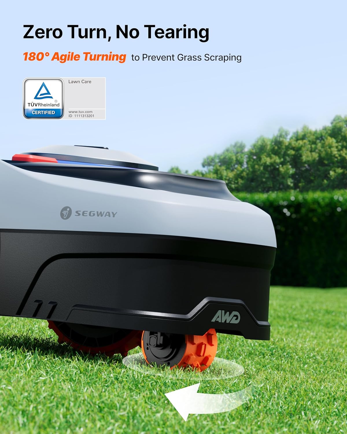 Navimow RTK Vision Robotic Lawn Mower for 0.37 Acre with Wire-Free Smart Navigation